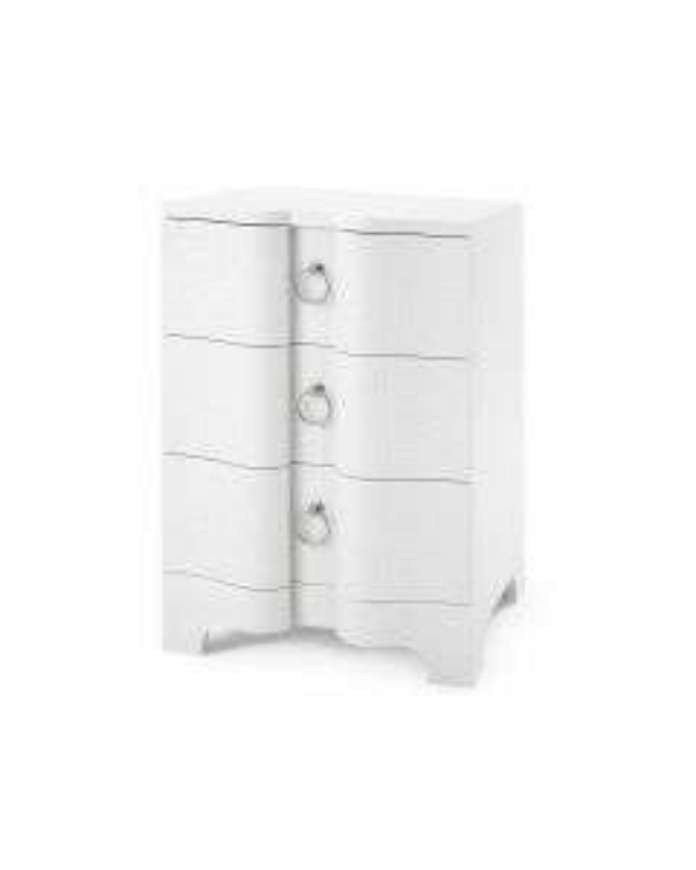 Picture of BARDOT 3 DRAWER SIDE TABLE WHITE
