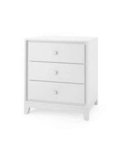 Picture of BERGAMO 3 DRAWER SIDE TABLE WHITE