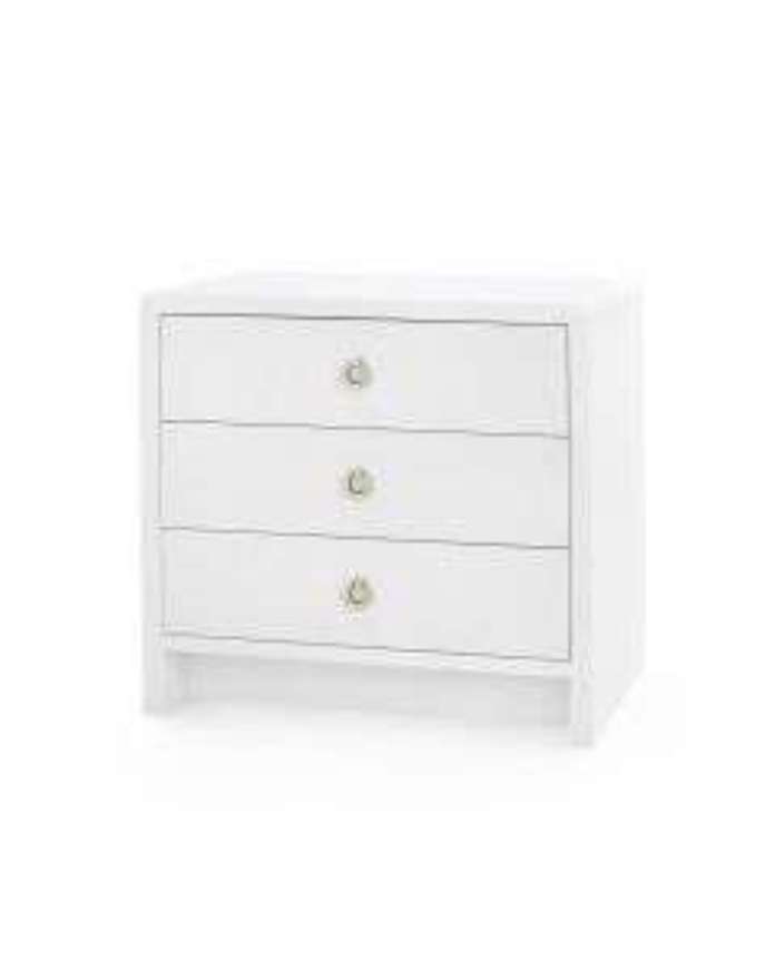 Picture of BRYANT 3 DRAWER SIDE TABLE WHITE LINEN