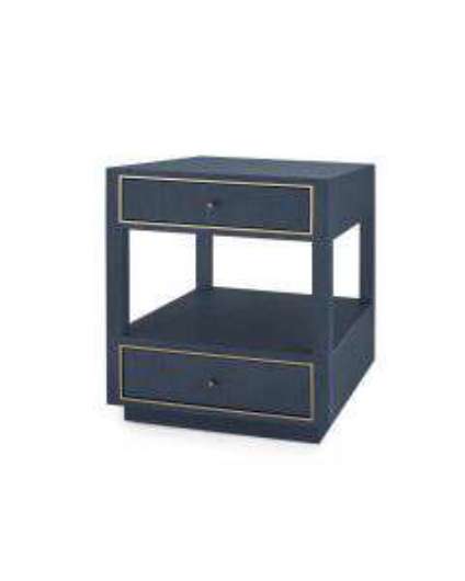Picture of CARMEN-2-DRAWER-SIDE-TABLE-NAVY-BLUE
