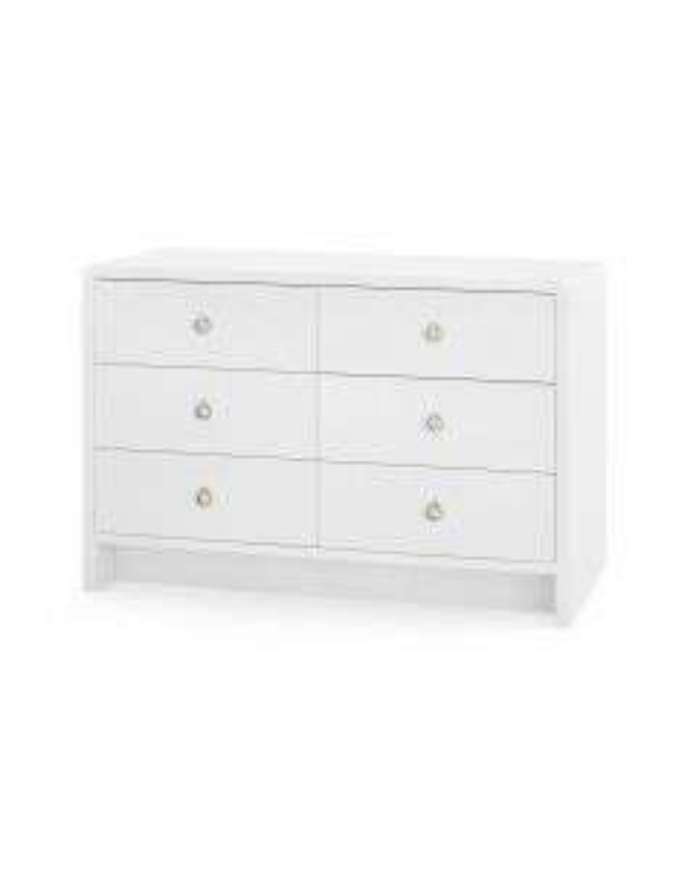 Picture of BRYANT EXTRA LARGE 6 DRAWER WHITE LINEN