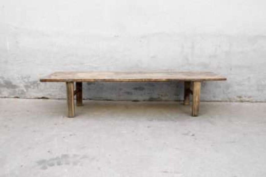 Picture of ANTIQUE, NATURAL WALNUT BENCH