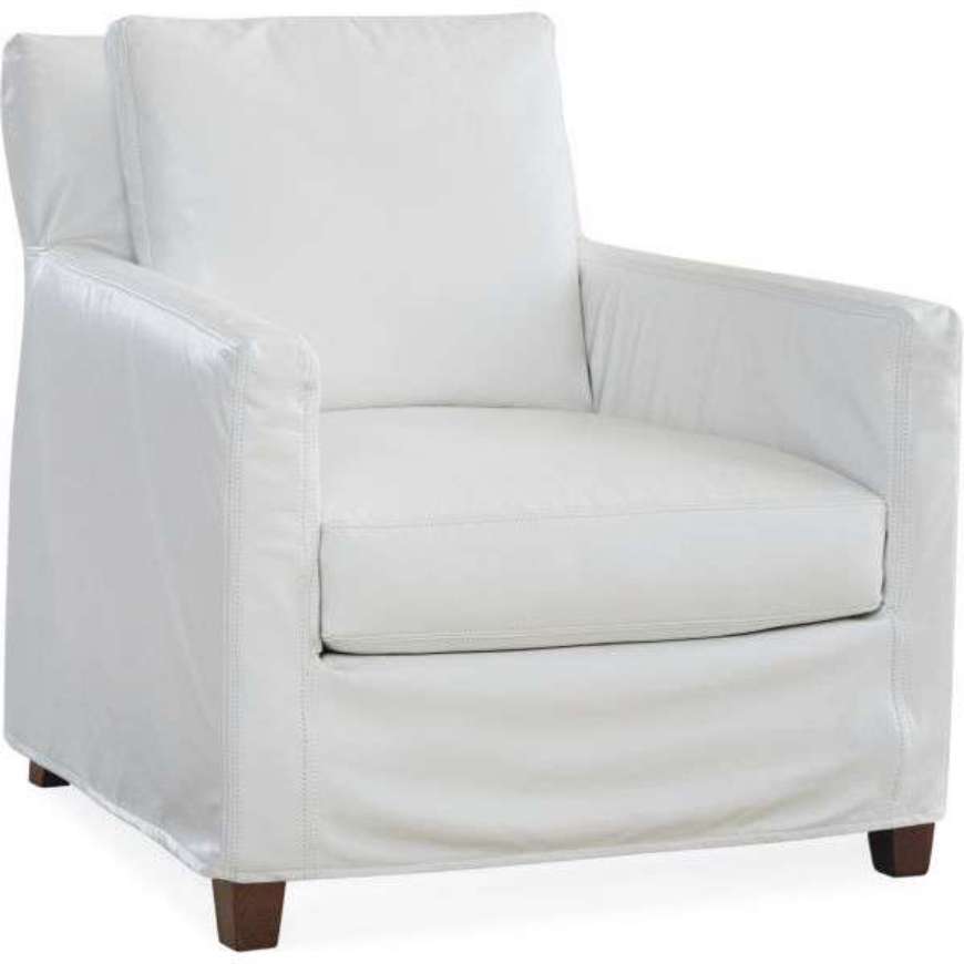 Picture of LS1296-01 LEATHER SLIPCOVERED CHAIR