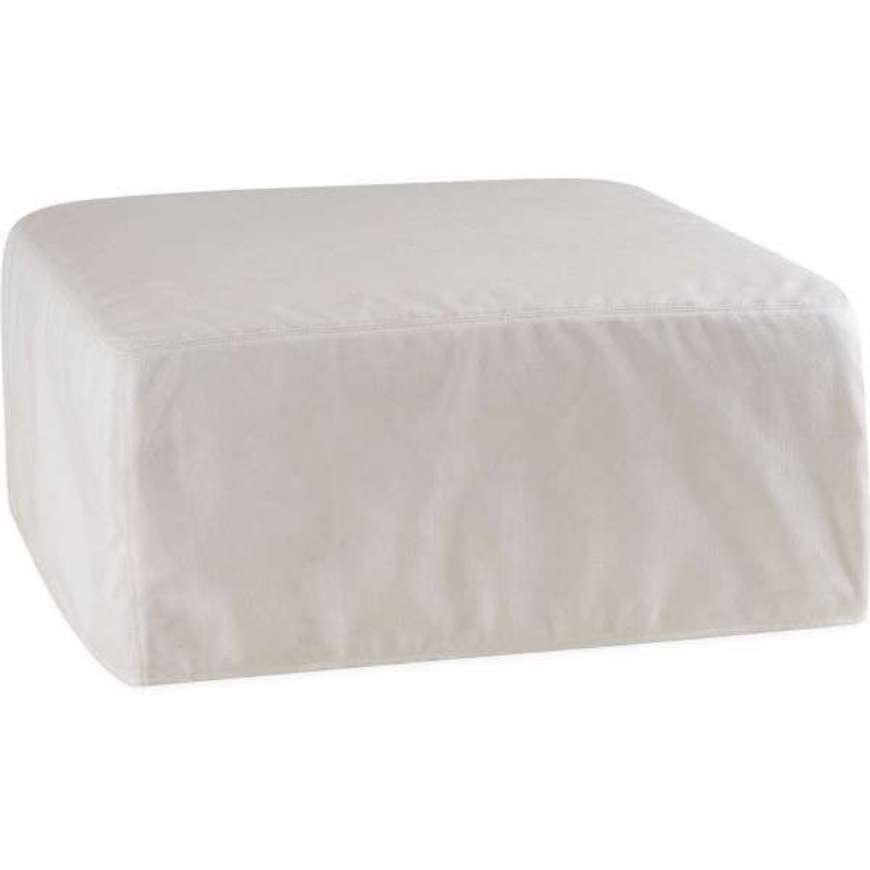 Picture of US6467-80 BODEGA BAY OUTDOOR SLIPCOVERED BUMPER OTTOMAN