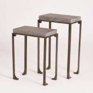 Picture of ZEN SIDE TABLES W/FLAMED GRANITE-FOREST BLACK
