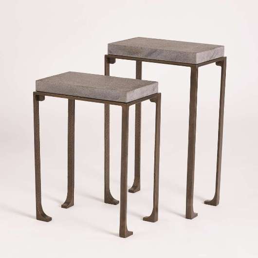 Picture of ZEN SIDE TABLES W/FLAMED GRANITE-FOREST BLACK