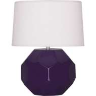 Picture of ROBERT ABBEY AMETHYST FRANKLIN ACCENT LAMP IN AMETHYST GLAZED CERAMIC AM02