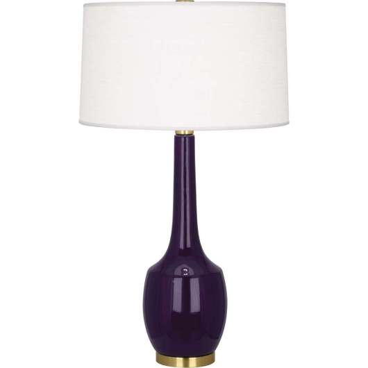 Picture of ROBERT ABBEY AMETHYST DELILAH TABLE LAMP IN AMETHYST GLAZED CERAMIC AM701