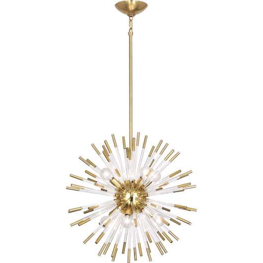 Picture of ROBERT ABBEY ANDROMEDA PENDANT IN MODERN BRASS FINISH WITH CLEAR ACRYLIC RODS 165