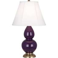 Picture of ROBERT ABBEY AMETHYST SMALL DOUBLE GOURD ACCENT LAMP IN AMETHYST GLAZED CERAMIC 1765