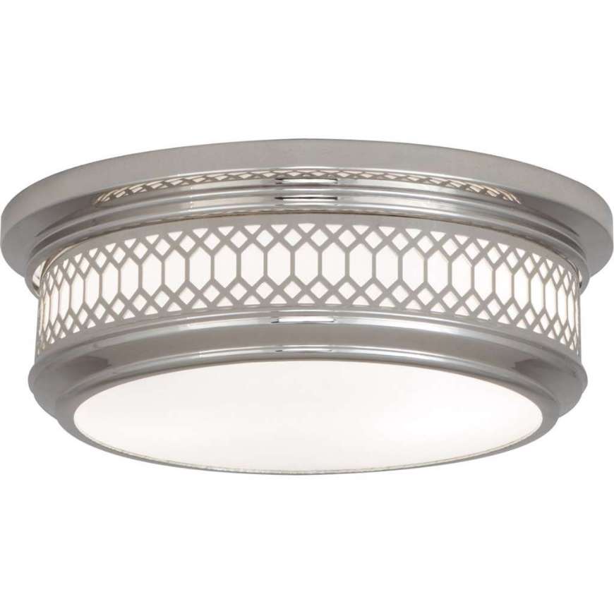 Picture of ROBERT ABBEY WILLIAMSBURG TUCKER FLUSHMOUNT IN POLISHED NICKEL FINISH S306