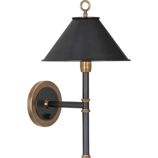 Picture of ROBERT ABBEY AARON WALL SCONCE IN DEEP PATINA BRONZE FINISH W/ WARM BRASS ACCENTS AND METAL SHADE 646