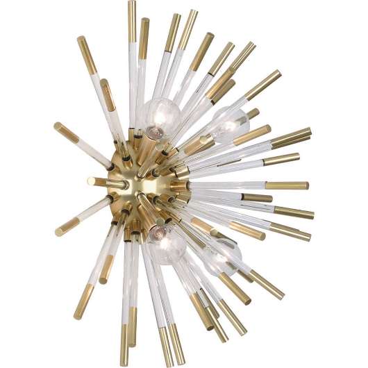 Picture of ROBERT ABBEY ANDROMEDA WALL SCONCE IN MODERN BRASS FINISH WITH CLEAR ACRYLIC RODS 167