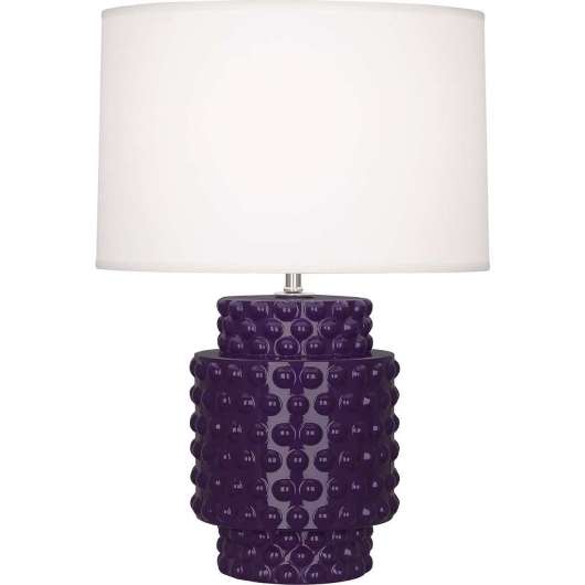 Picture of ROBERT ABBEY AMETHYST DOLLY ACCENT LAMP IN AMETHYST GLAZED TEXTURED CERAMIC AM801