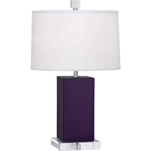 Picture of ROBERT ABBEY AMETHYST HARVEY ACCENT LAMP IN AMETHYST GLAZED CERAMIC AM990