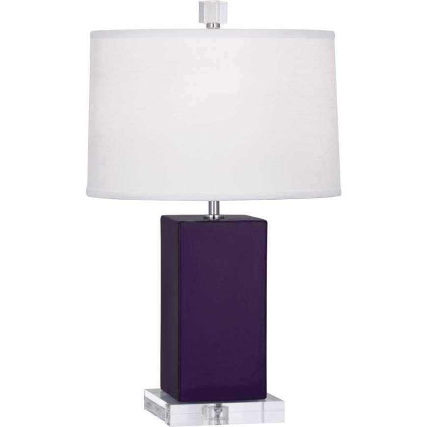 Picture of ROBERT ABBEY AMETHYST HARVEY ACCENT LAMP IN AMETHYST GLAZED CERAMIC AM990