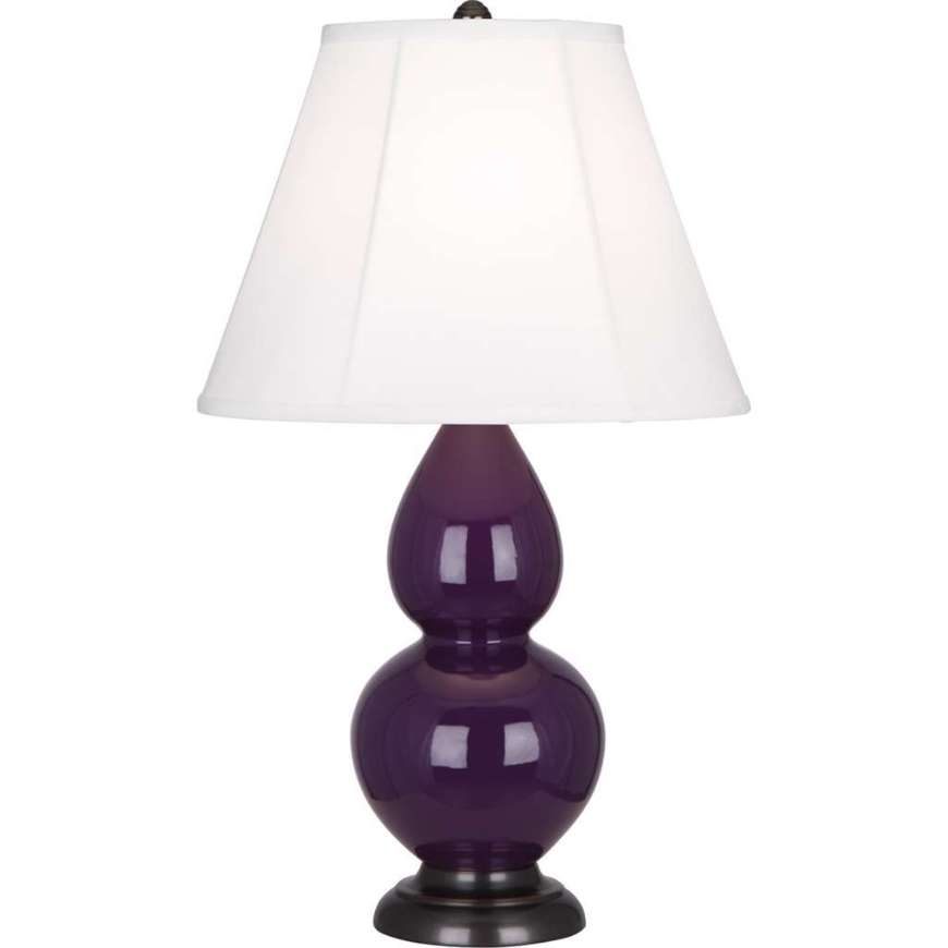Picture of ROBERT ABBEY AMETHYST SMALL DOUBLE GOURD ACCENT LAMP IN AMETHYST GLAZED CERAMIC 1766