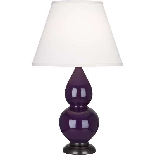Picture of ROBERT ABBEY AMETHYST SMALL DOUBLE GOURD ACCENT LAMP IN AMETHYST GLAZED CERAMIC 1766X