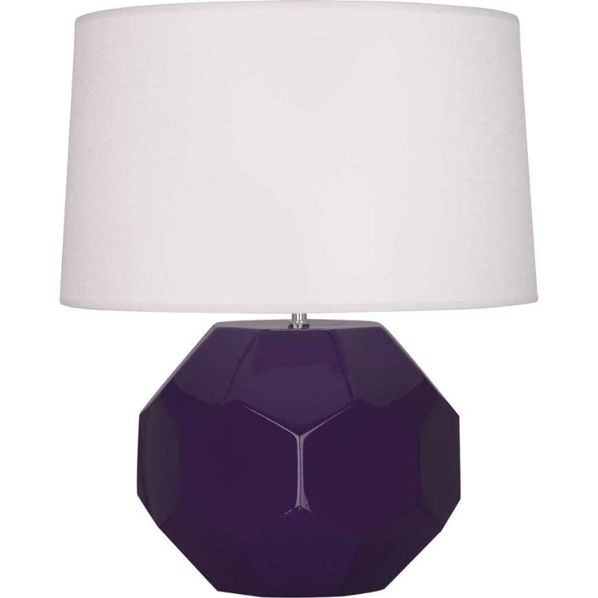Picture of ROBERT ABBEY AMETHYST FRANKLIN TABLE LAMP IN AMETHYST GLAZED CERAMIC AM01