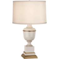 Picture of ROBERT ABBEY ANNIKA ACCENT LAMP IN IVORY LACQUERED PAINT WITH NATURAL BRASS AND IVORY CRACKLE ACCENTS 2604X