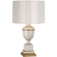 Picture of ROBERT ABBEY ANNIKA ACCENT LAMP IN IVORY LACQUERED PAINT WITH NATURAL BRASS AND IVORY CRACKLE ACCENTS 2604