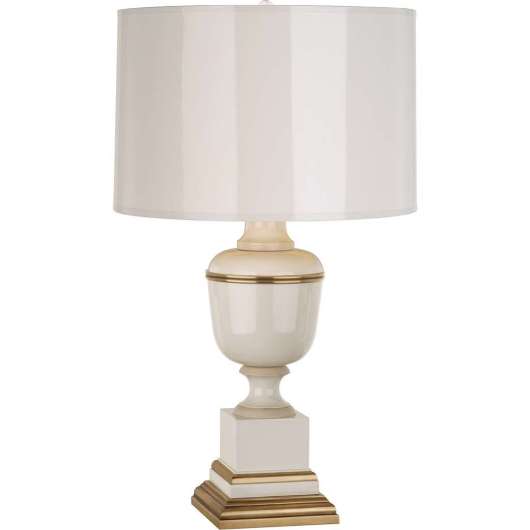 Picture of ROBERT ABBEY ANNIKA ACCENT LAMP IN IVORY LACQUERED PAINT WITH NATURAL BRASS AND IVORY CRACKLE ACCENTS 2604