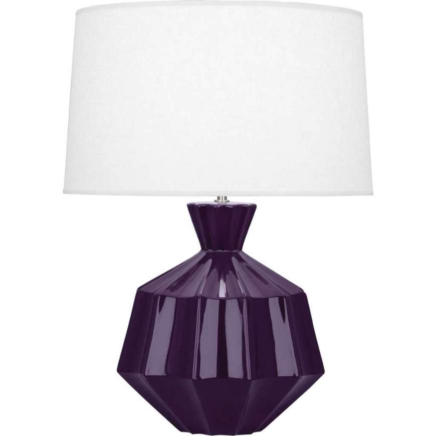 Picture of ROBERT ABBEY AMETHYST ORION TABLE LAMP IN AMETHYST GLAZED CERAMIC AM999