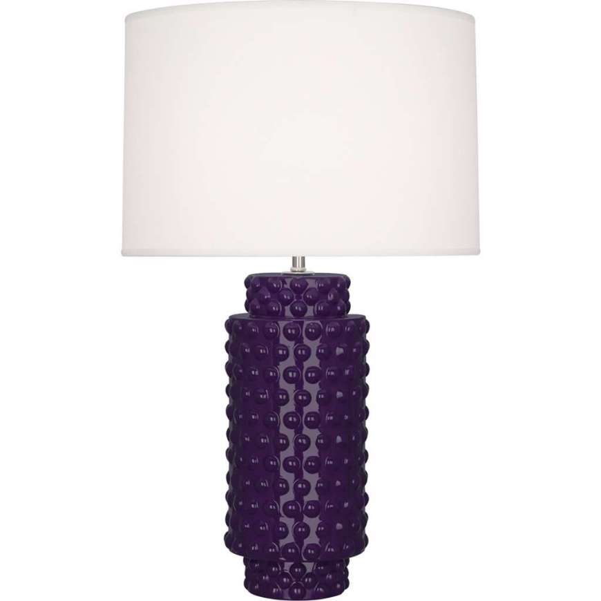 Picture of ROBERT ABBEY AMETHYST DOLLY TABLE LAMP IN AMETHYST GLAZED TEXTURED CERAMIC AM800