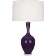 Picture of ROBERT ABBEY AMETHYST AUDREY TABLE LAMP IN AMETHYST GLAZED CERAMIC WITH LUCITE BASE AM980