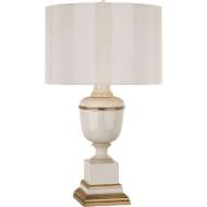 Picture of ROBERT ABBEY ANNIKA TABLE LAMP IN IVORY LACQUERED PAINT WITH NATURAL BRASS AND IVORY CRACKLE ACCENTS 2601