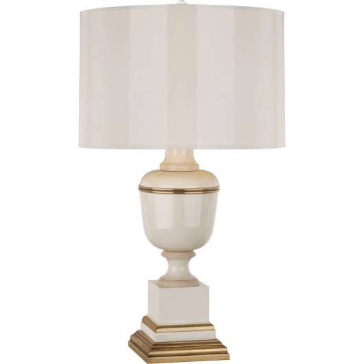 Picture of ROBERT ABBEY ANNIKA TABLE LAMP IN IVORY LACQUERED PAINT WITH NATURAL BRASS AND IVORY CRACKLE ACCENTS 2601