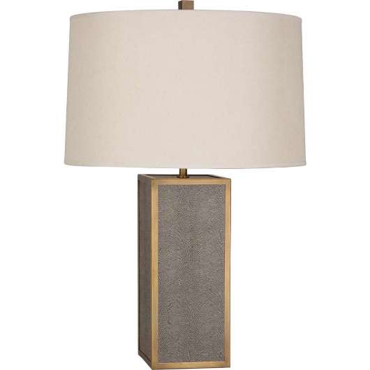 Picture of ROBERT ABBEY ANNA TABLE LAMP IN FAUX BROWN SNAKESKIN WRAPPED BASE WITH AGED BRASS ACCENTS 898