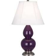 Picture of ROBERT ABBEY AMETHYST SMALL DOUBLE GOURD ACCENT LAMP IN AMETHYST GLAZED CERAMIC 1767