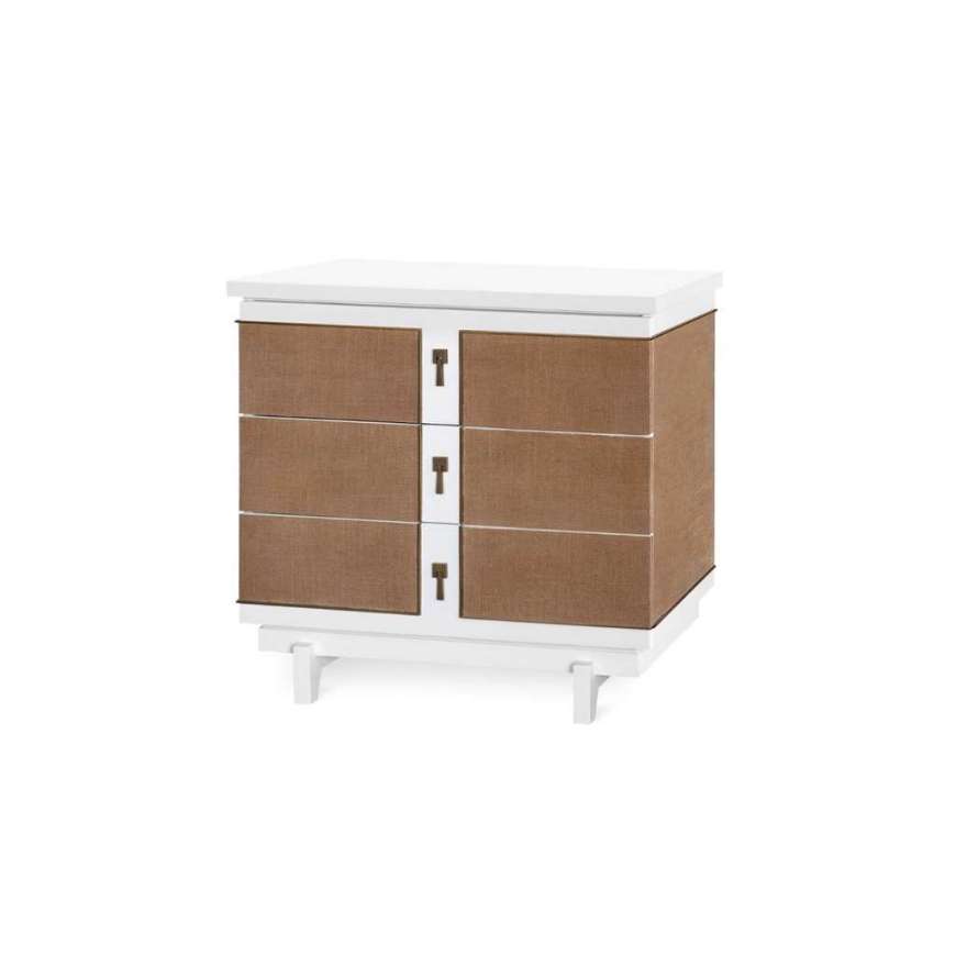 Picture of 3-DRAWER-SIDE-TABLE-WHITE-GRANT